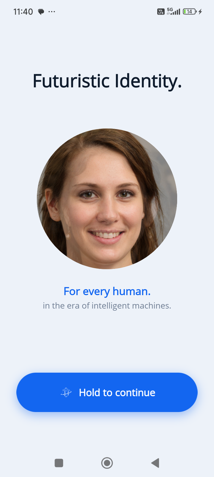 The HexaEight Authenticator home screen, listing identities and email vaults.